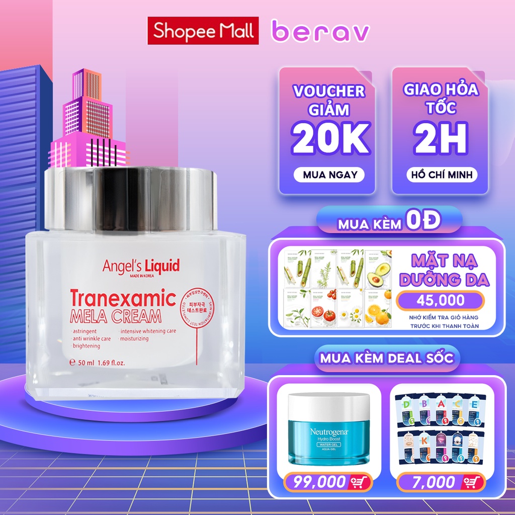 Kem Dưỡng Angel's Liquid Tranexamic Acid Mờ Nám Chuyên Sâu Mela Cream 50ml