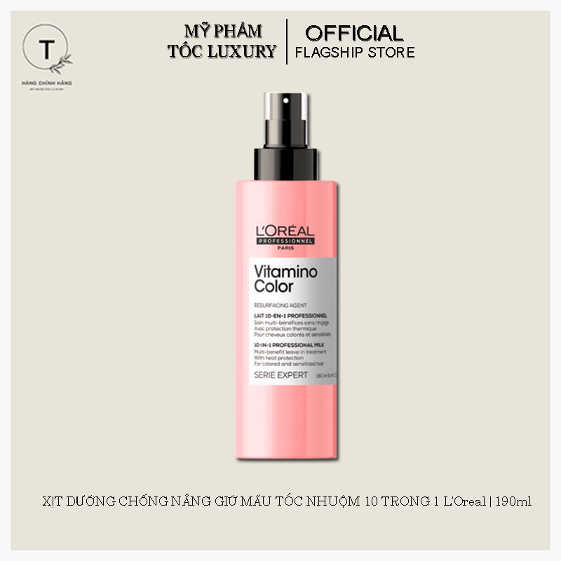 Xịt dưỡng LOREAL chống nắng giữ màu tóc nhuộm 10 trong 1 Serie Expert Vitamino Color 190ml