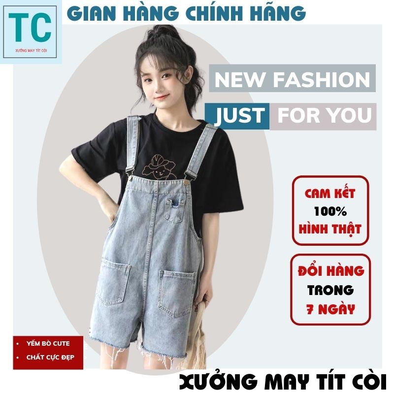 (ẢNH THẬT) yếm nữ 💚quần yếm jean nữ ,jean nữ cực xinh ,phong cách bánh bèo, vintage ,trẻ trung hàn quốc ulzzang TÍT CÒI