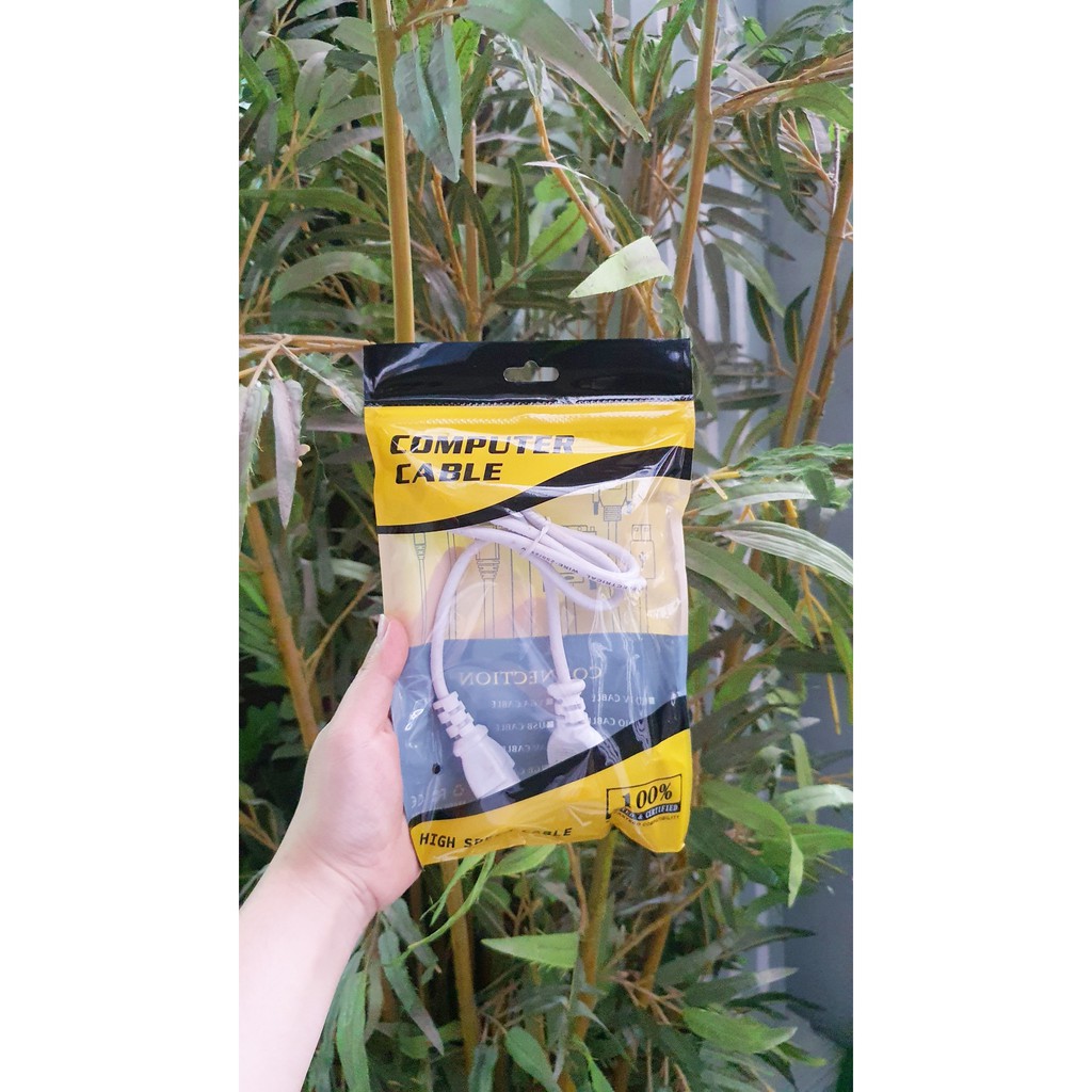 Dây nguồn PC 1M 2 chân lõi đồng nguyên chất -  lõi hợp kim dùng cho máy tính,máy in, nồi cơm điện... Máy Tính TT