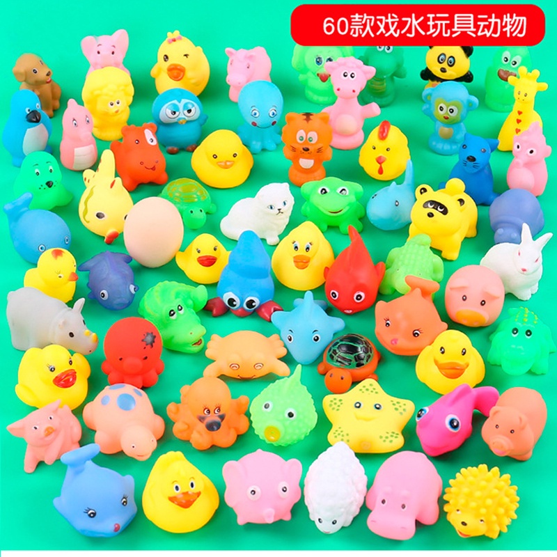 Set 6 Đồ Chơi Mềm Nổi Trên Mặt Nước Nhiều Màu Sắc Dễ Thương Cho Bé Khi Tắm