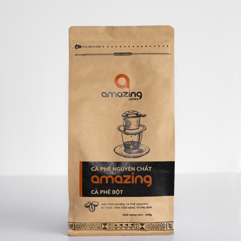 [Amazing Coffee] 1KG Cà phê Robusta nguyên chất - Cà phê rang xay mộc pha phin pha máy