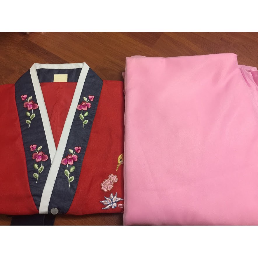 Hanbok Hàn quốc thêu hoa cho bạn nữ-có size cho bé gái.