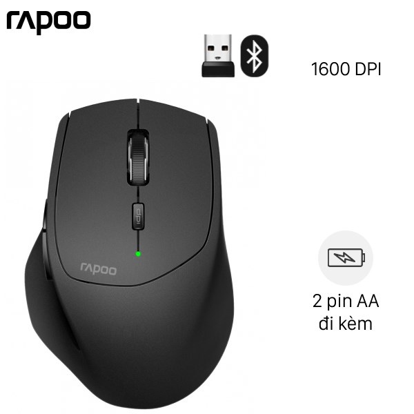 Chuột Không dây Bluetooth Rapoo MT550 Đen ( Like New )