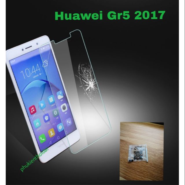 Cường lực Huawei Gr5 2017 trong suốt loại tốt tặng keo chống hở mép ( không full màn )