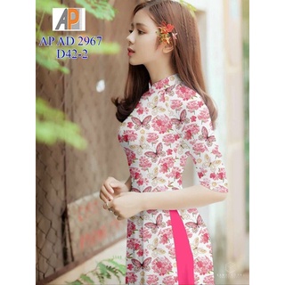 Vải áo dài in hoa và bướm