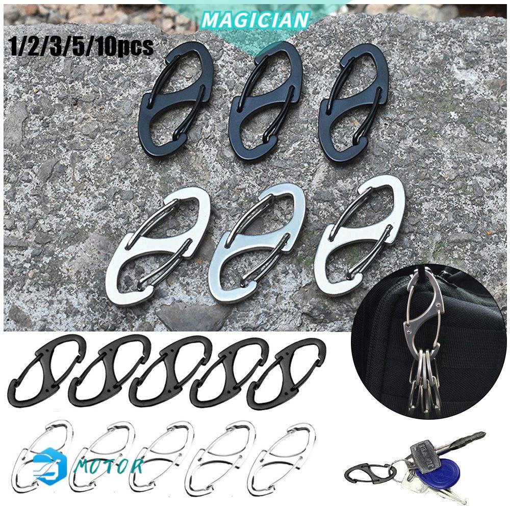 Bộ 1/2/3/5/10 Móc Khóa Kim Loại Hình Số 8 Nhiều Màu Sắc