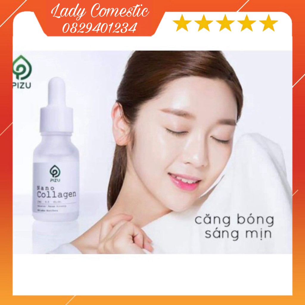 [HÀNG CHÍNH HÃNG]  Serum Chống Nhăn Colagen Nano Siêu Vi PIZU 15ml Thần Dược Cho Làn Da Không Tuỏio