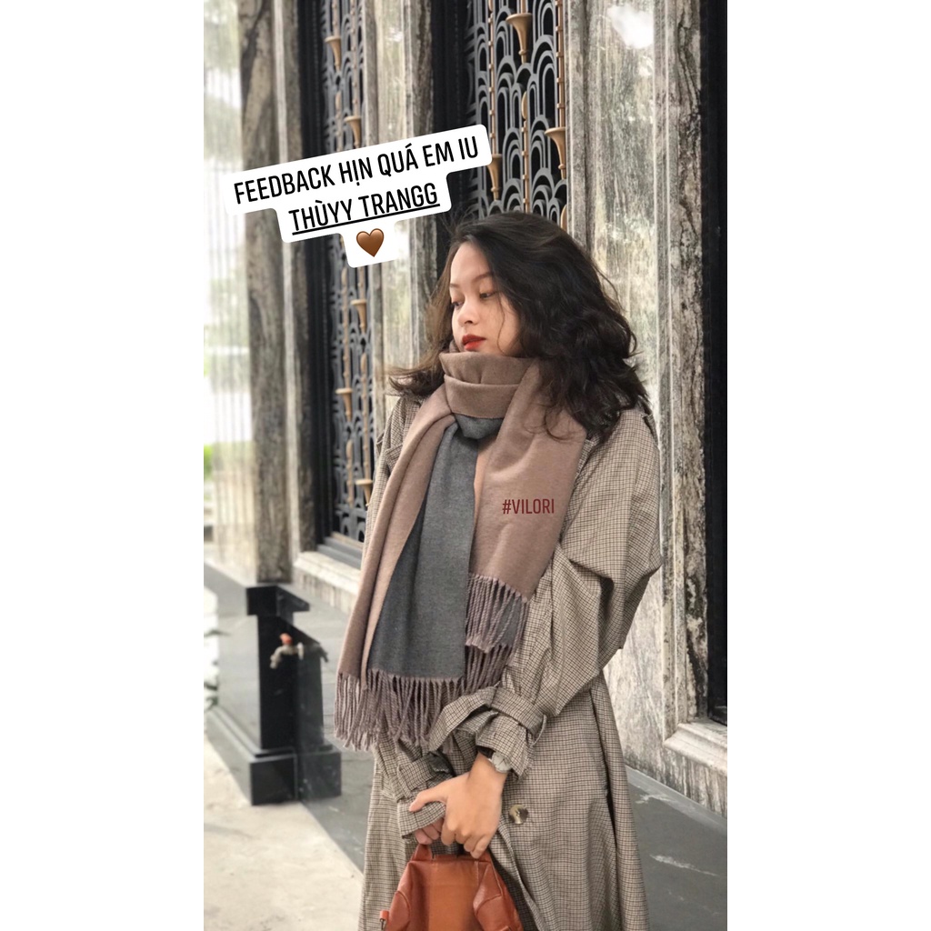 ~Hàng loại 1~ Khăn dạ Cashmere hai mặt cao cấp hàng loại 1 rẻ nhất dành cho mùa đông ấm áp phụ kiện nam nữ
