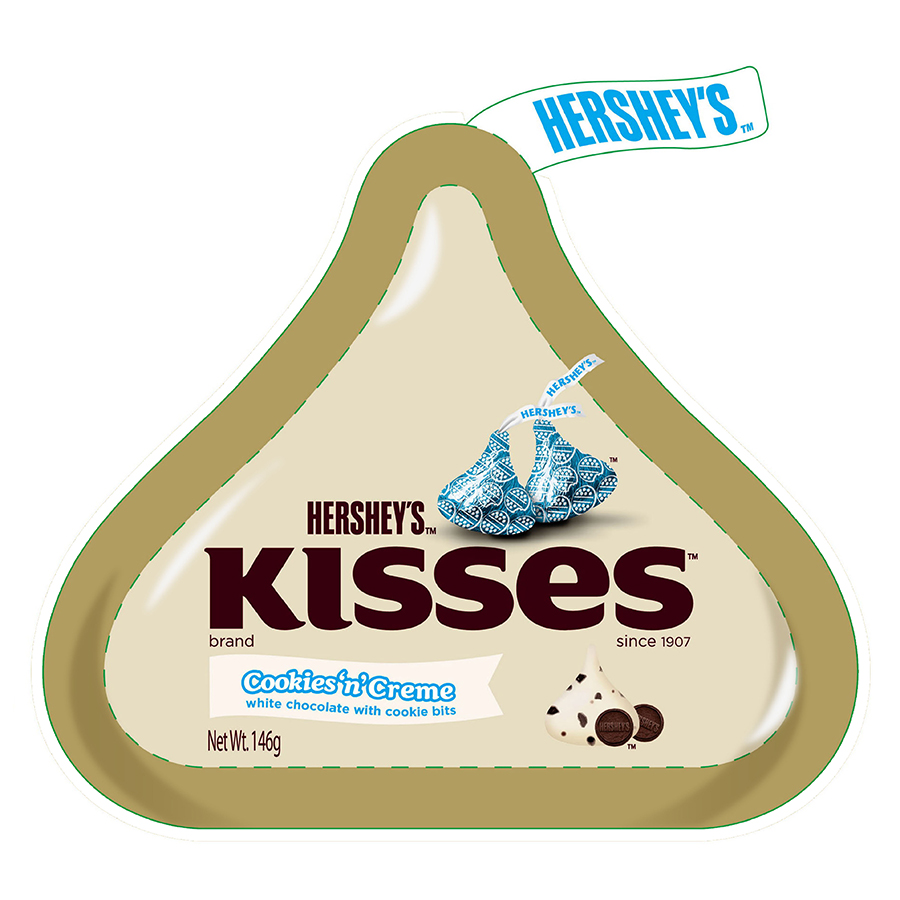 [NOWSHIP Q1 HCM] Sô Cô La Hershey Kisses Cookiesncream  146G - USMART