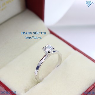 Nhẫn bạc nữ đơn giản, nhẫn nữ bạc đẹp đính đá giá rẻ NN0178