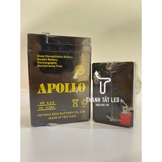 ✨ Bình ắc quy khô APOLLO 6V-4AH ( MẪU MỚI MÀU TRẮNG )