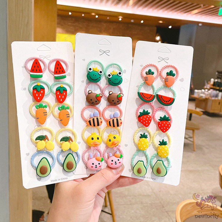 Dây Cột Tóc Nhiều Kiểu Dáng Màu Sắc Ngọt Ngào Đáng Yêu Cho Bé Gái