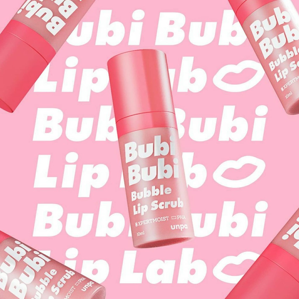 Gel sủi cực lành tính, làm bong tróc da chết, siêu mềm môi Unpa Bubi Bubi Bubble Lip Scrub