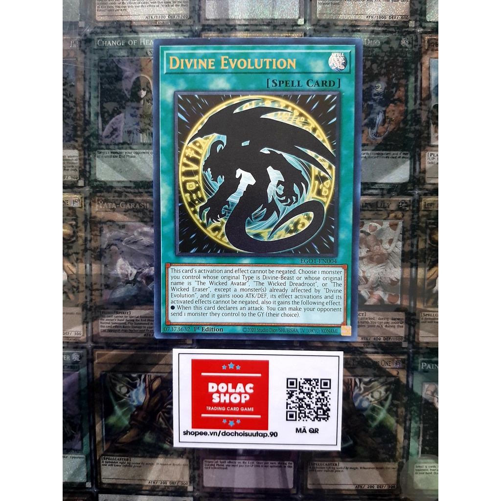 Thẻ Bài Yugioh Spell Divine Evolution - EGO1-EN004 - Ultra Rare 1st Edition