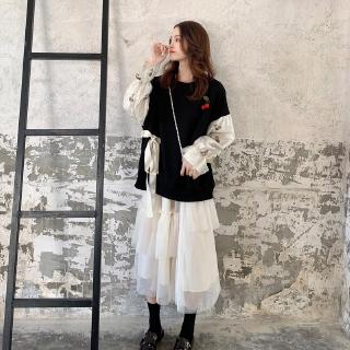 set áo len dài tay và chân váy phong cách trẻ trung dành cho nữ