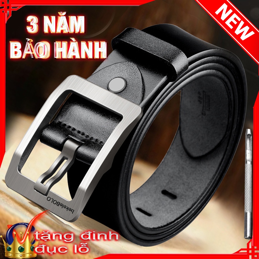 Thắt lưng da Dây nịt nam BEKELE BOLO khóa cài cao cấp bảo hành 12 tháng.