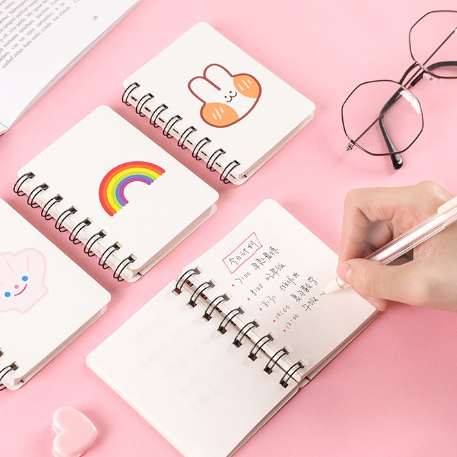 Sổ Tay Mini Bỏ Túi Bìa Cứng Hình Dễ Thương Size A7