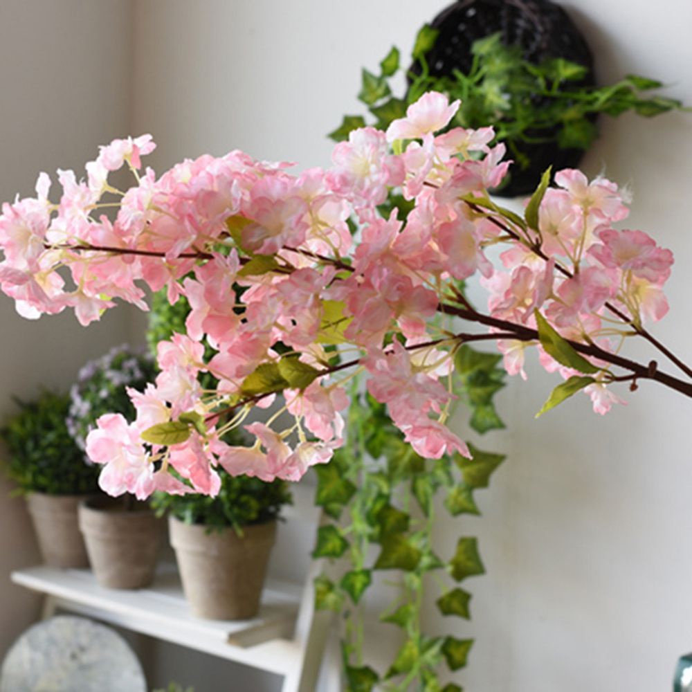 1 Bó 4 Nhánh Hoa Anh Đào Giả Bằng Lụa Trang Trí Nhà Cửa / Tiệc Cưới