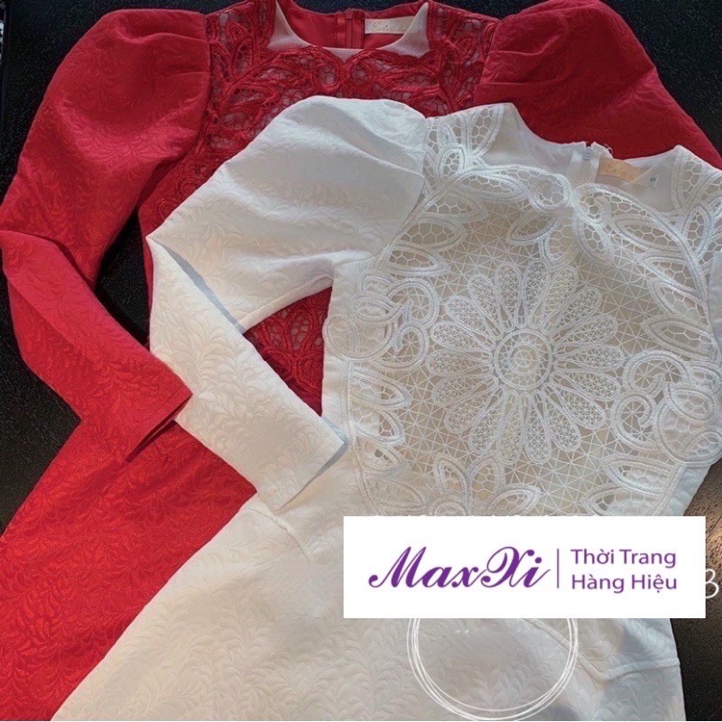 Đầm Body Dự Tiệc Dài Tay Phối Ren Cao Cấp