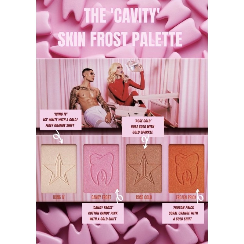 Jeffree Star - Bảng Phấn Bắt Sáng Cavity Skin Frost Highlighter Palette 7g