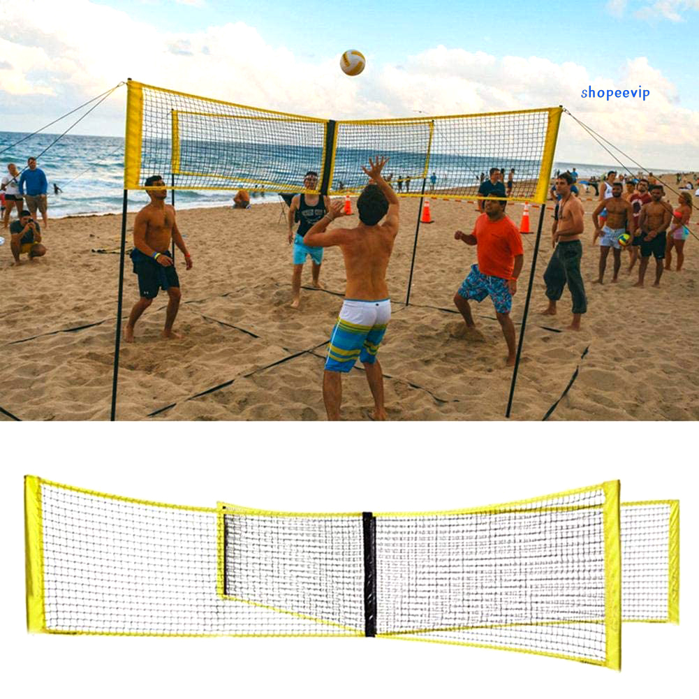SPVP Portable Outdoor Beach Four-sided Cross Volleyball Sports Training Game Net