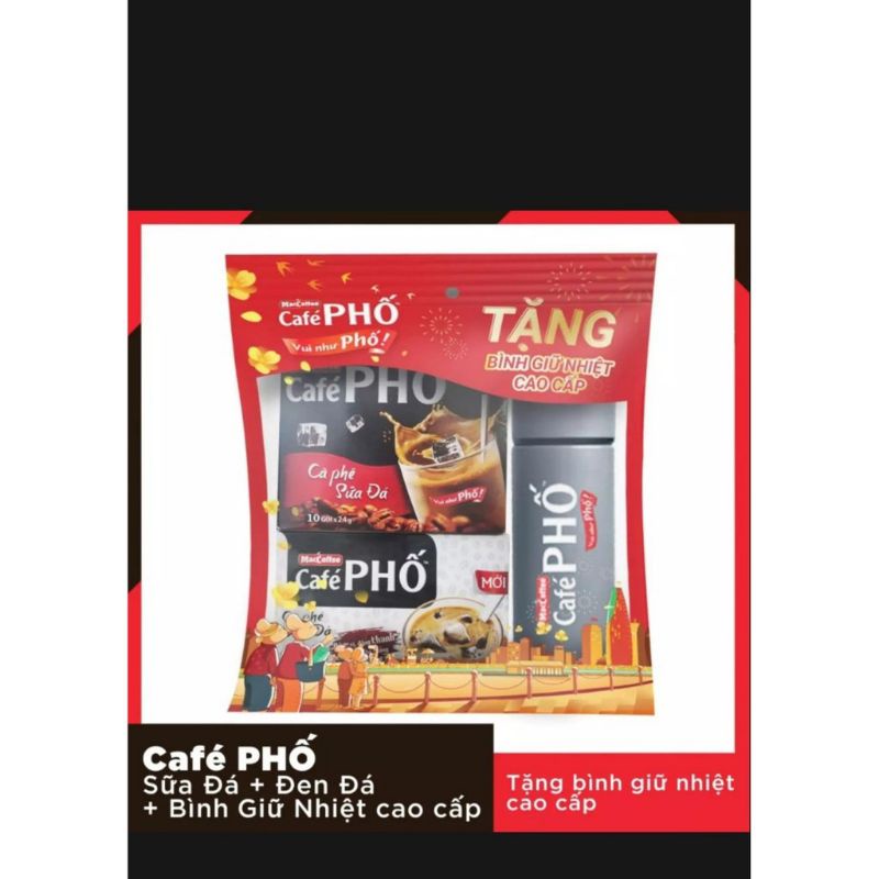 COMBO 1HỘP CÀ FE SỮA ĐÁ. VÀ 1 HỘP CÀ FEE ĐEN ĐÁ  km bình nước giữ nhiệt