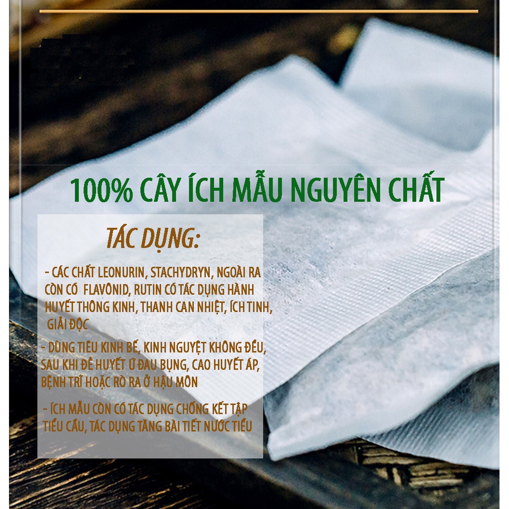 Trà ích mẫu thảo dược dạng túi lọc giúp điều hòa kinh nguyệt cân bằng nội tiết tố làm chậm quá trình lão hóa