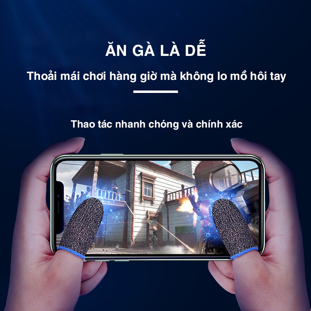 Găng tay chơi game PUBG, Liên Quân Cotton, Chống mồ hôi tay, tăng độ nhạy cảm ứng MINPRO