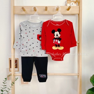 SET 3 chi tiết áo, body , quần hình chuột Mic.key cho bé trai