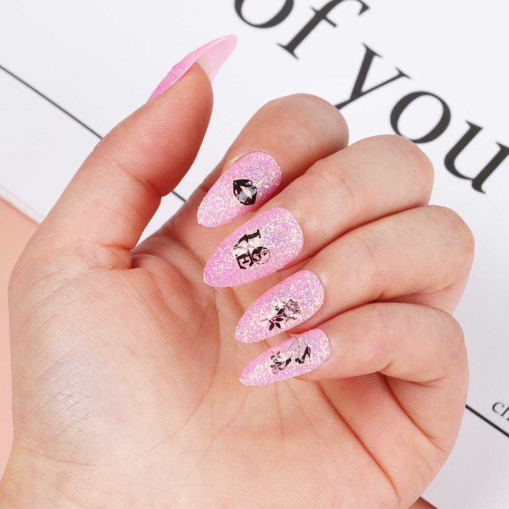 Miếng Dán Trang Trí Móng Tay 3D Hình Khuôn Mặt Độc Đáo