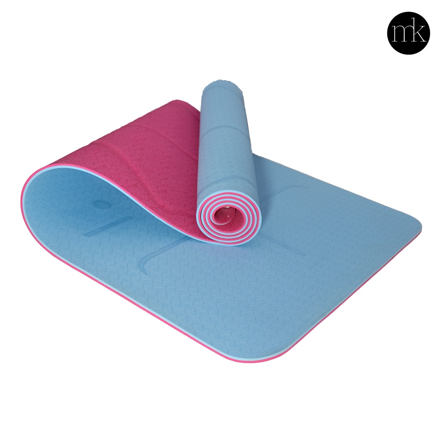 Thảm yoga MIKIE MAT 2 màu định tuyến Premium Mat Dày 6mm