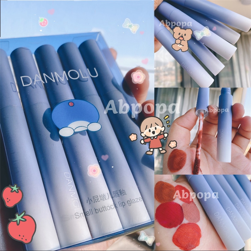 [Hàng mới về] Bộ 5 son kem lì DANMOLU mềm mịn lâu trôi dưỡng ẩm môi hiệu quả dành cho trang điểm | BigBuy360 - bigbuy360.vn