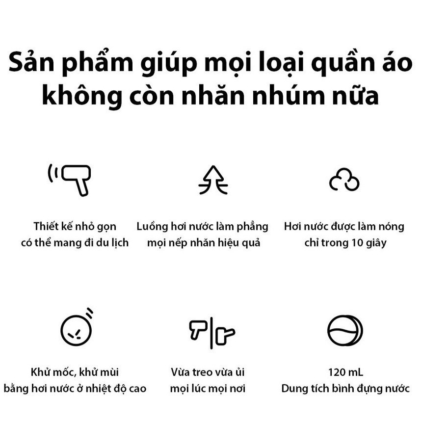 Bàn ủi, bàn là hơi nước cầm tay Bear GTJ-B10S1- Công suất 1000W, nhỏ gọn, tiện lợi- Hàng chính hãng!