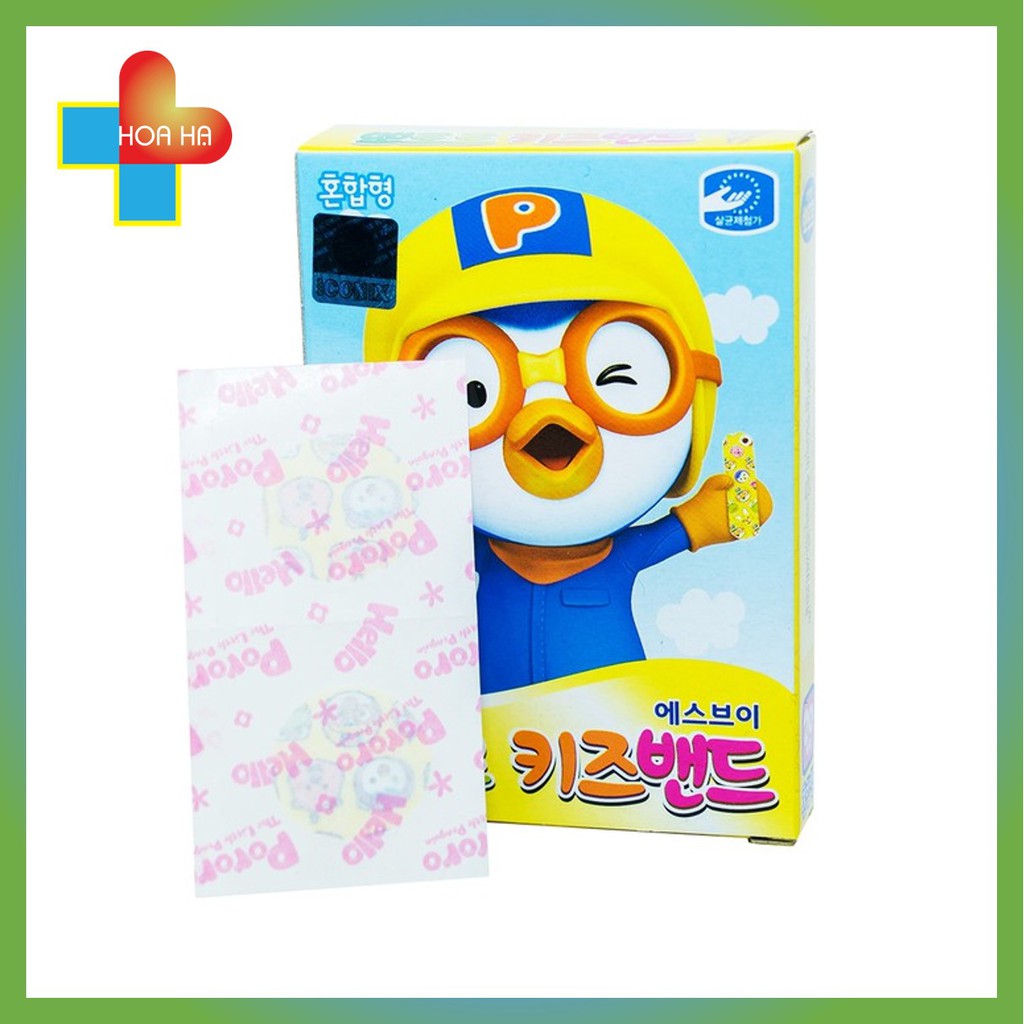 Băng Keo Cá Nhân Kids Band (Pororo) 4 Size 20 Miếng