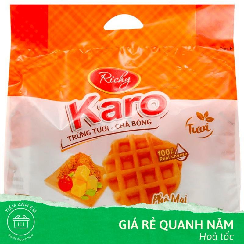 Bánh trứng tươi chà bông phô mai hoàng kim Karo gói 156g