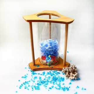 Bể cá mini trụ gỗ