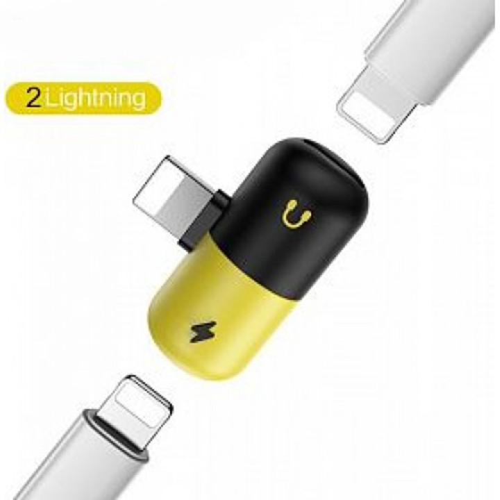 Jack chia hai đầu 2 in 1 Iphone sạc lightning Splitter Adapter + tai nghe micro tiện lợi youngcityshop 30.000