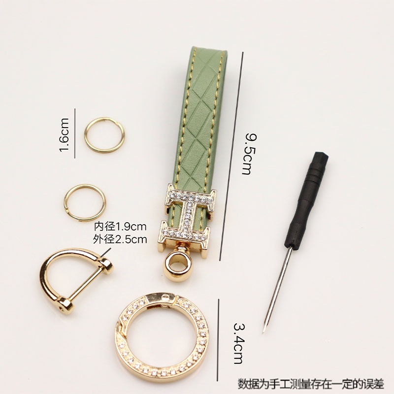 [Giá Nhà Máy] Móc Khóa Xe Hơi Cặp Đôi Bằng Hợp Kim Kẽm Khắc Chữ H Đính Kim Cương Bán Sỉ Làm Quà Tặng