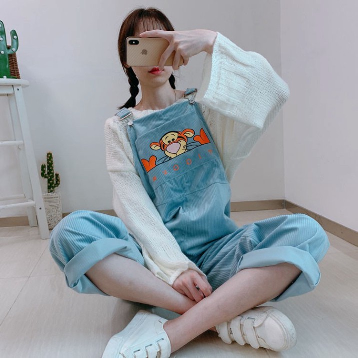 [ORDER TMALL 146 ] Quần Yếm TIGER Nhung Gân Tăm 2 Màu Siêu Xịn | BigBuy360 - bigbuy360.vn