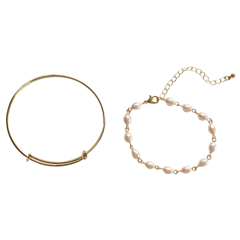 Vòng Tay Nhiều Lớp Đính Ngọc Trai Nhân Tạo Phong Cách Hàn Quốc