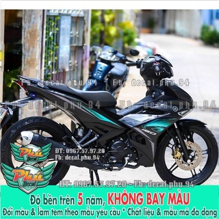 Tem rời EX 150 RC 2019 đen xanh lục bảo -1