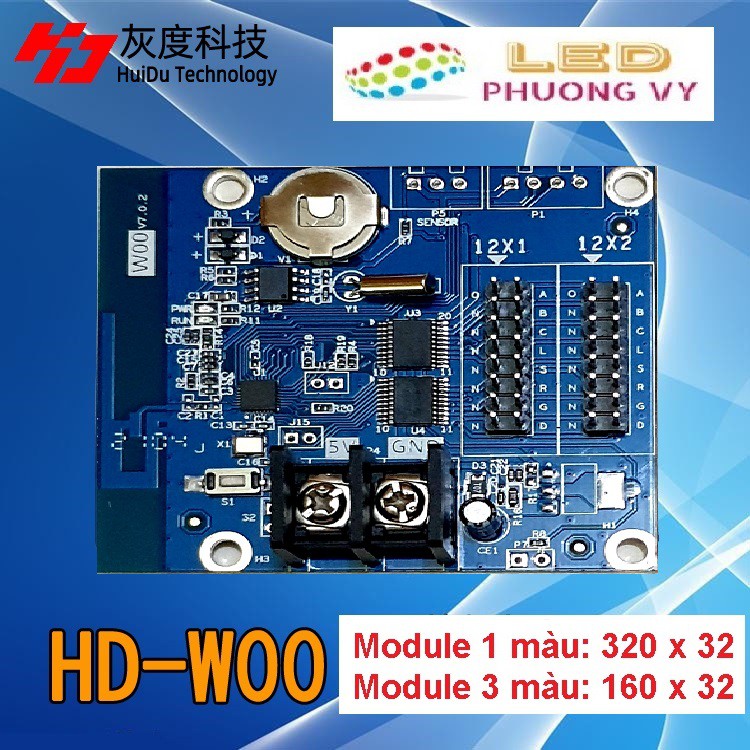 Card Led ma trận HD W00, W03, W04 Wifi phiên bản mới - Điều khiển module LED 1 màu, 3 màu | BigBuy360 - bigbuy360.vn