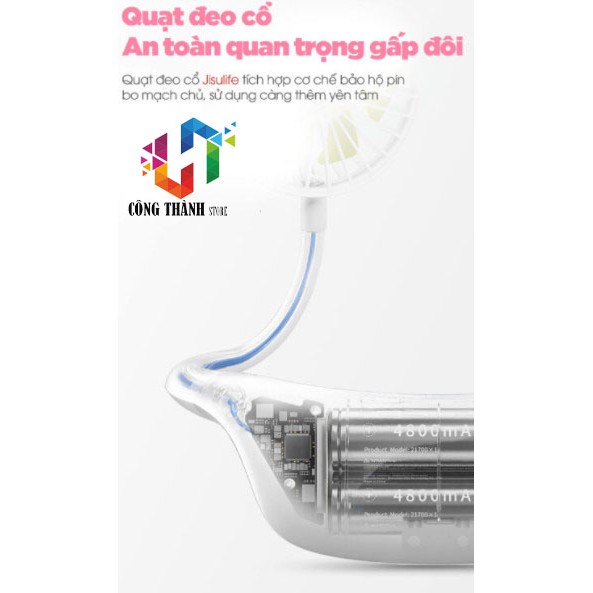 [Hàng Chính Hãng] Quạt mini đeo cổ Jisulife tích hợp đèn chiếu sáng FA11 | BigBuy360 - bigbuy360.vn