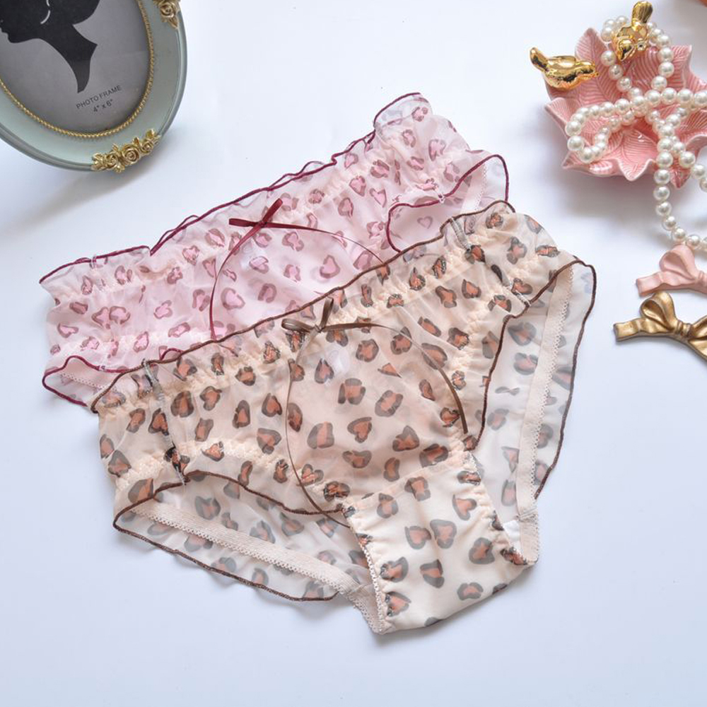 Quần lót phối ren họa tiết da báo phong cách quyến rũ cho nữ