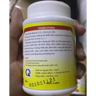 Phân bón lá MKP 0-52-34  - Hũ 100g - Tạo Mầm Hoa cực tốt - Ra Hoa Cực Mạnh