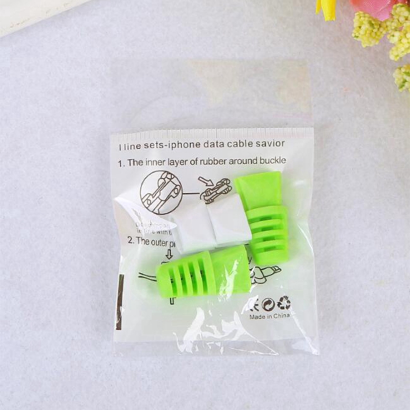 Set 2 đầu bảo vệ dây cáp sạc USB đa năng tiện dụng