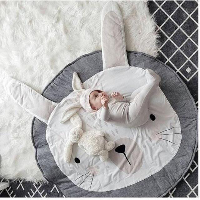 Nệm ngủ cho bé hình động vật siêu dễ thương cho bé nằm chơi, chất liệu vải thun-nệm mỏng, kích thước 80cm