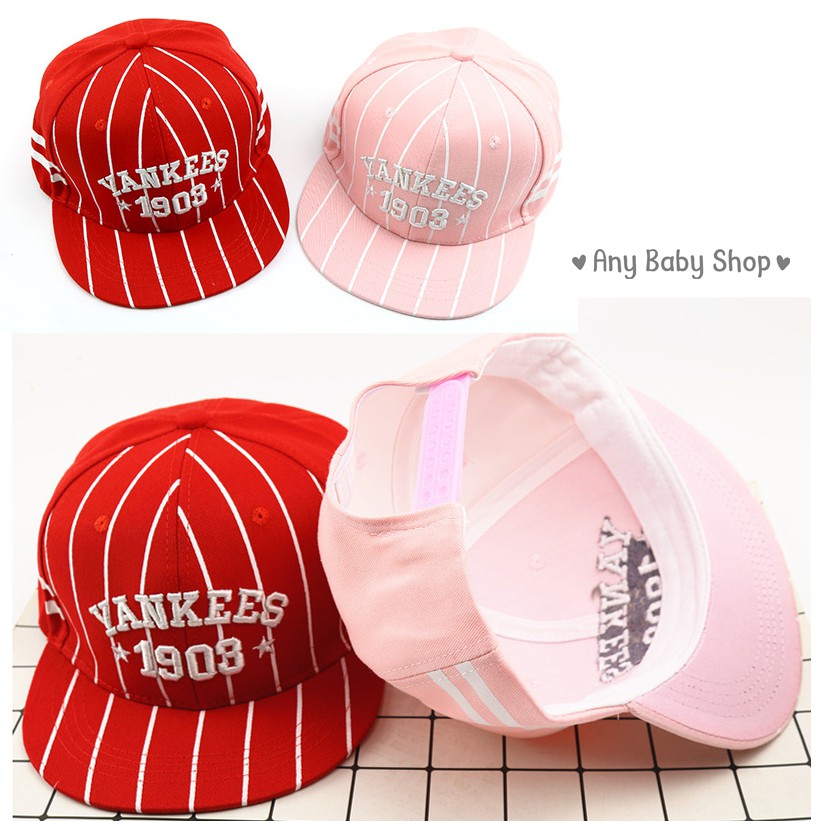 Mũ nón Hiphop Snapback cho bé trai và bé gái kiểu dáng bóng chày YANKEES 4 màu cực hot ❣❣ ❣❣