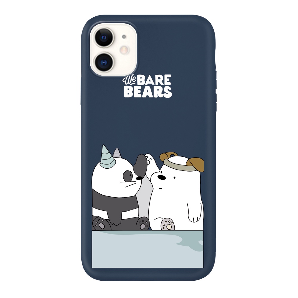 Ốp điện thoại silicon nhám dẻo hình gấu cho IPhone 13 13Pro 13Promax 12 12Pro 12Promax 11 11ProMax SE 2020 7Plus 8Plus X XS XR XSmax